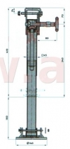PV Oporná noha staviteľná a sklopná 45x45/340 AL-KO 500 kg Originál

